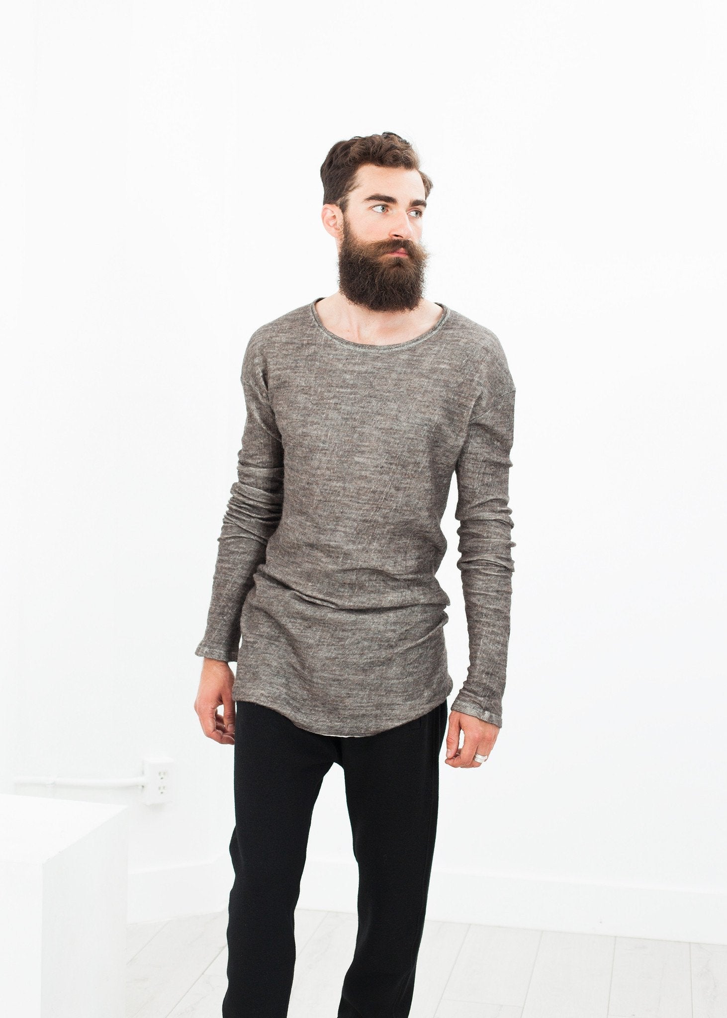 Extra Long Sleeve Sweater in Cavern right Extra Long Sleeve Sweater in Cavern