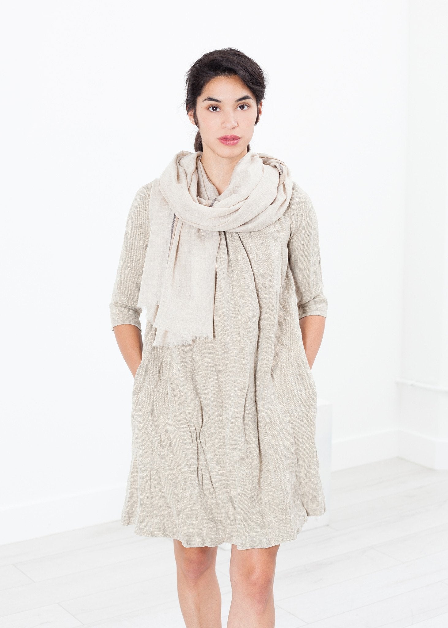 Hemp Dress in Natural - raj