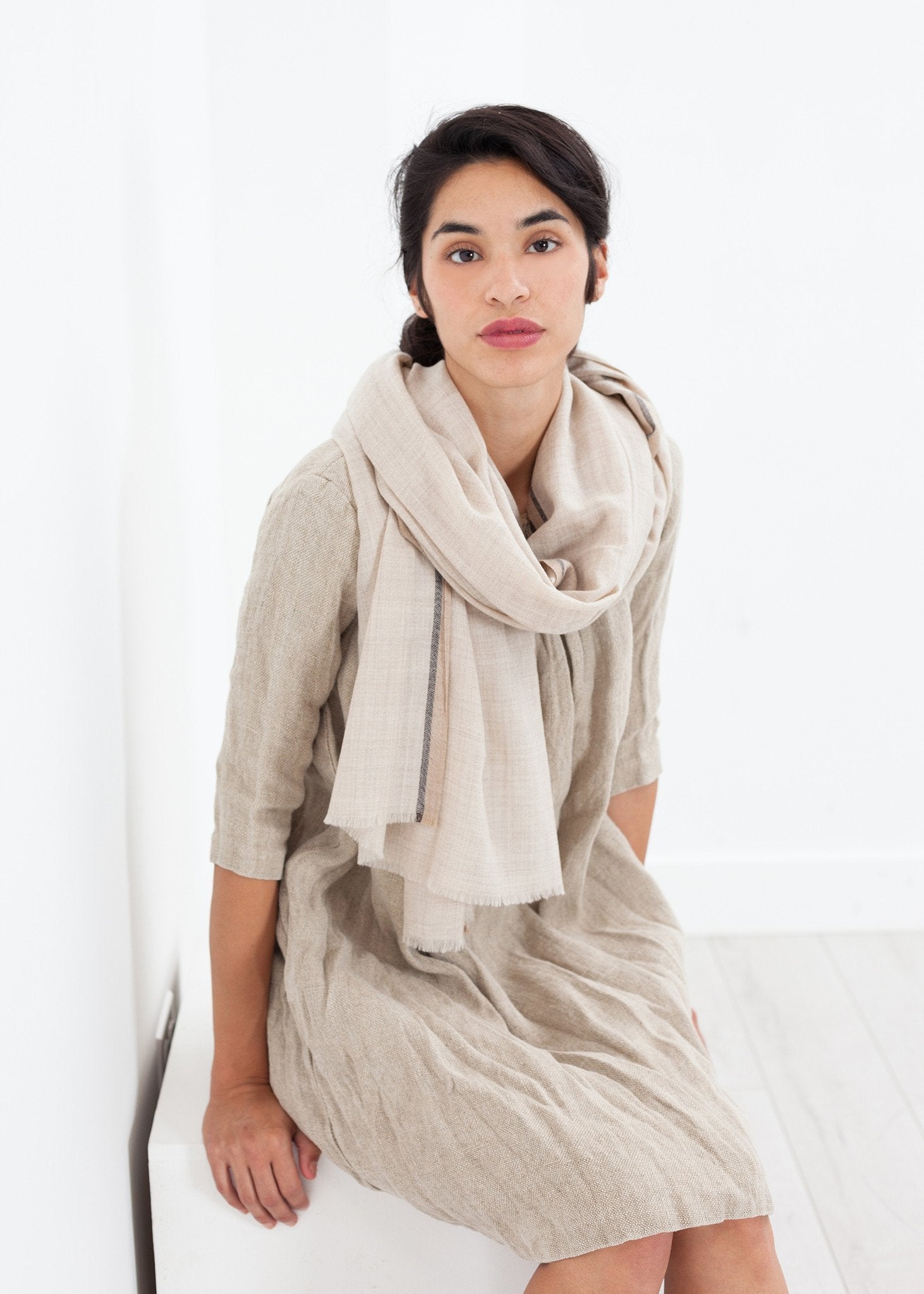 Hemp Dress in Natural - raj