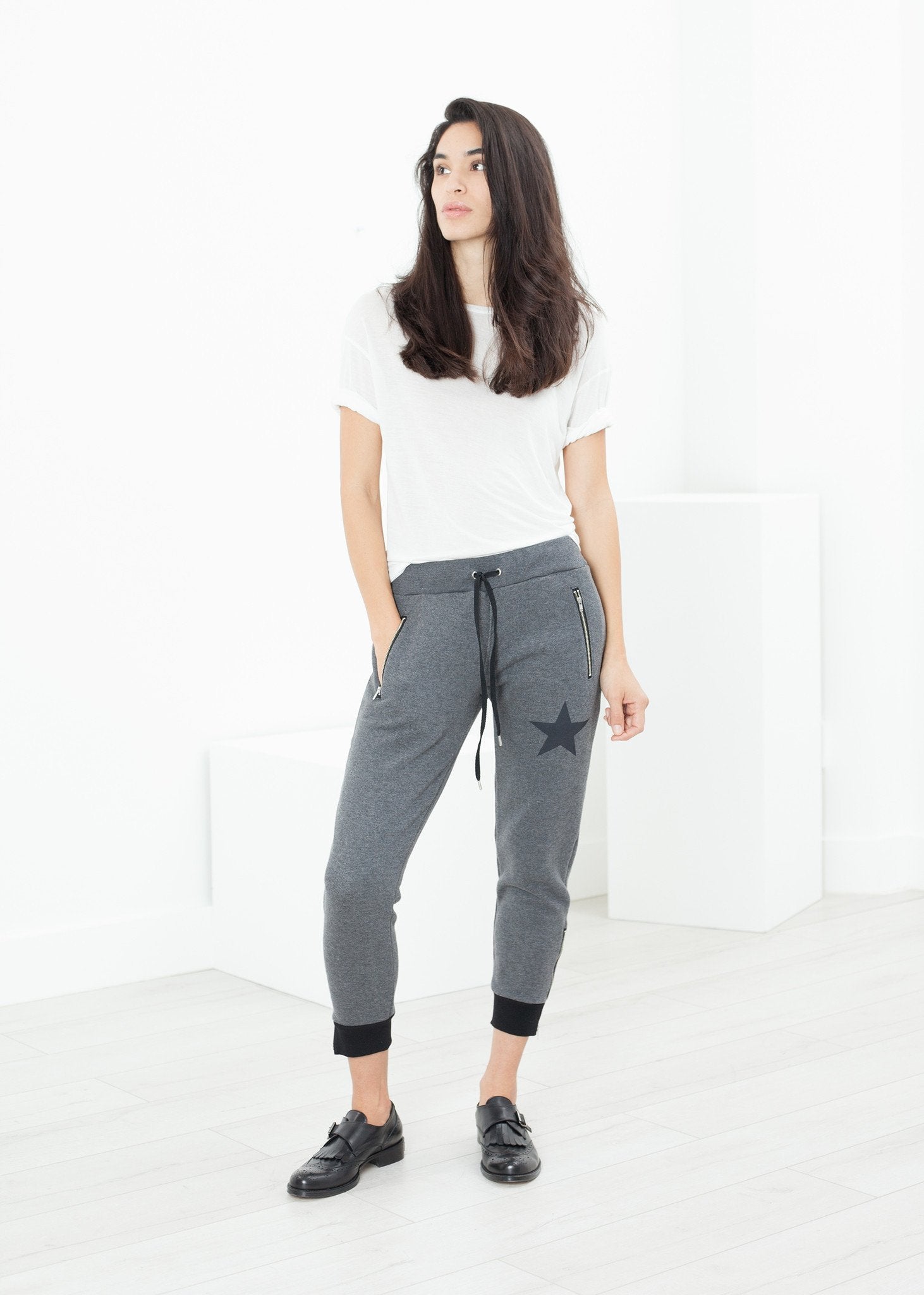 Loopwheeler Star Pant in Grey right Loopwheeler Star Pant in Grey
