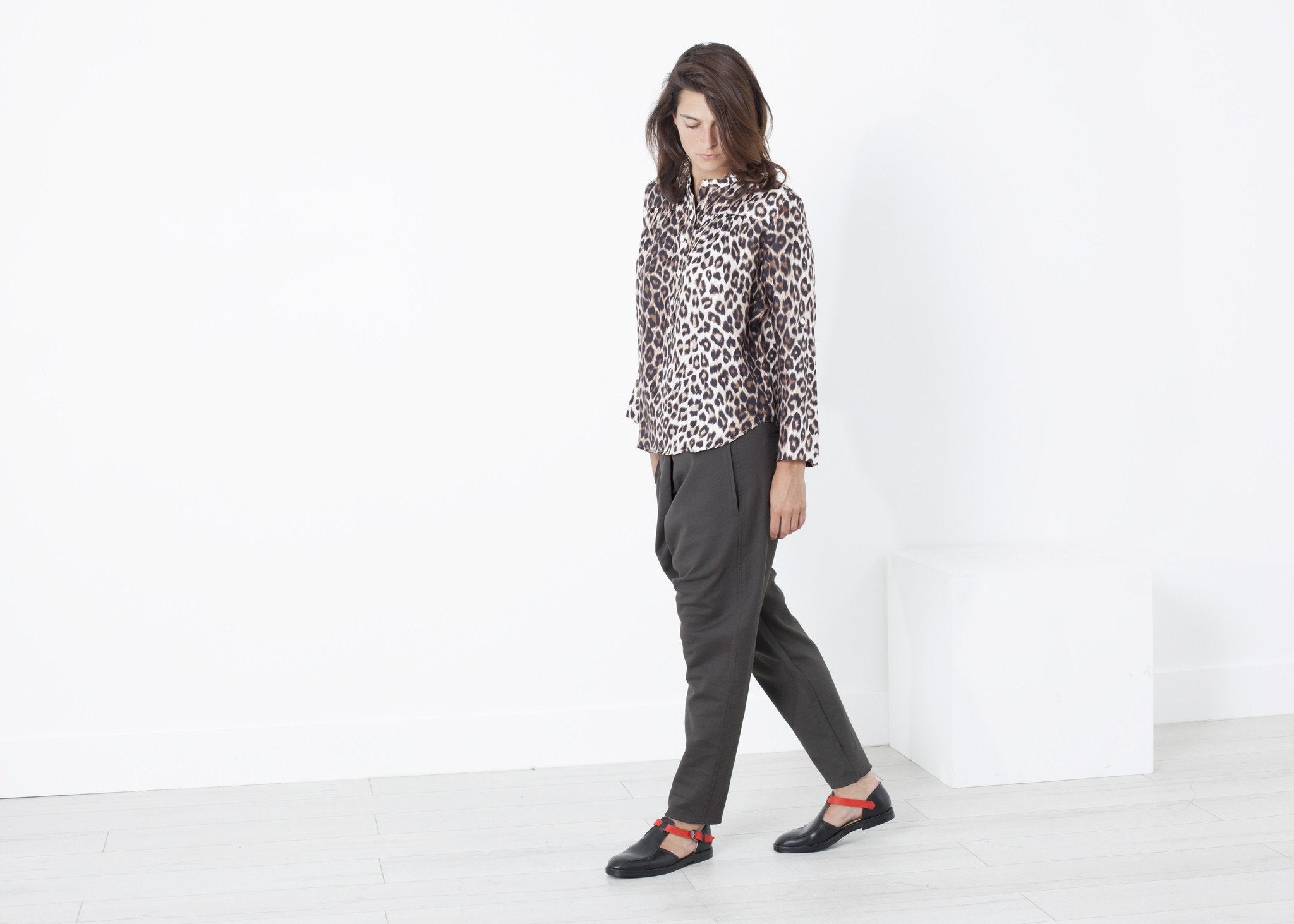 Madame L Blouse in Leopard - raj