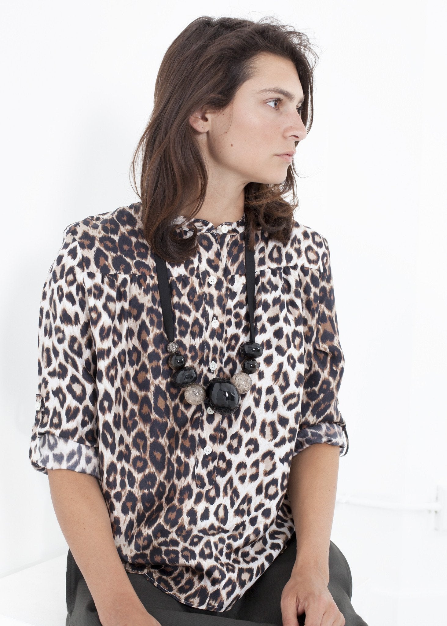 Madame L Blouse in Leopard - raj