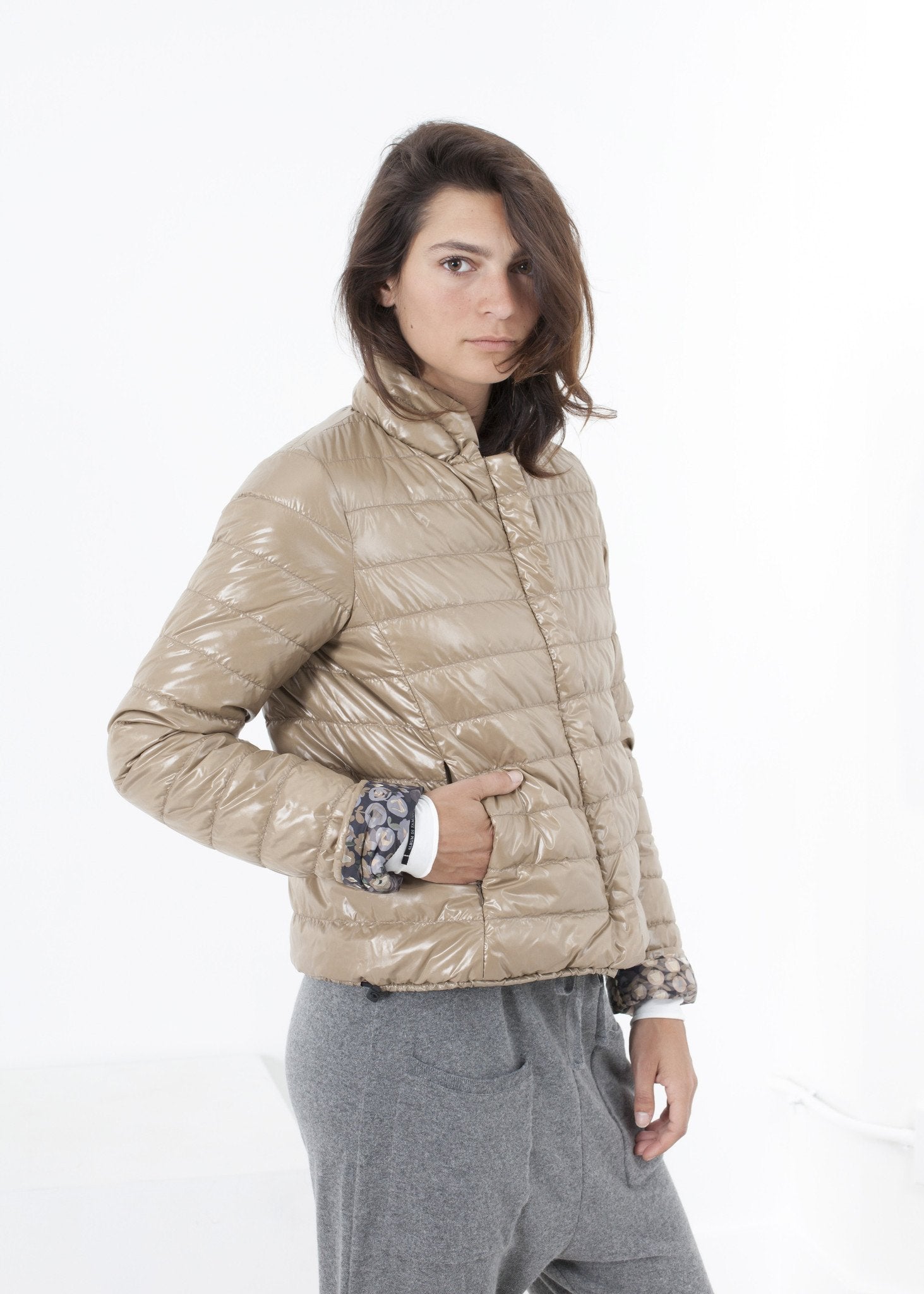 Deione Coat in Graphite Floral - raj