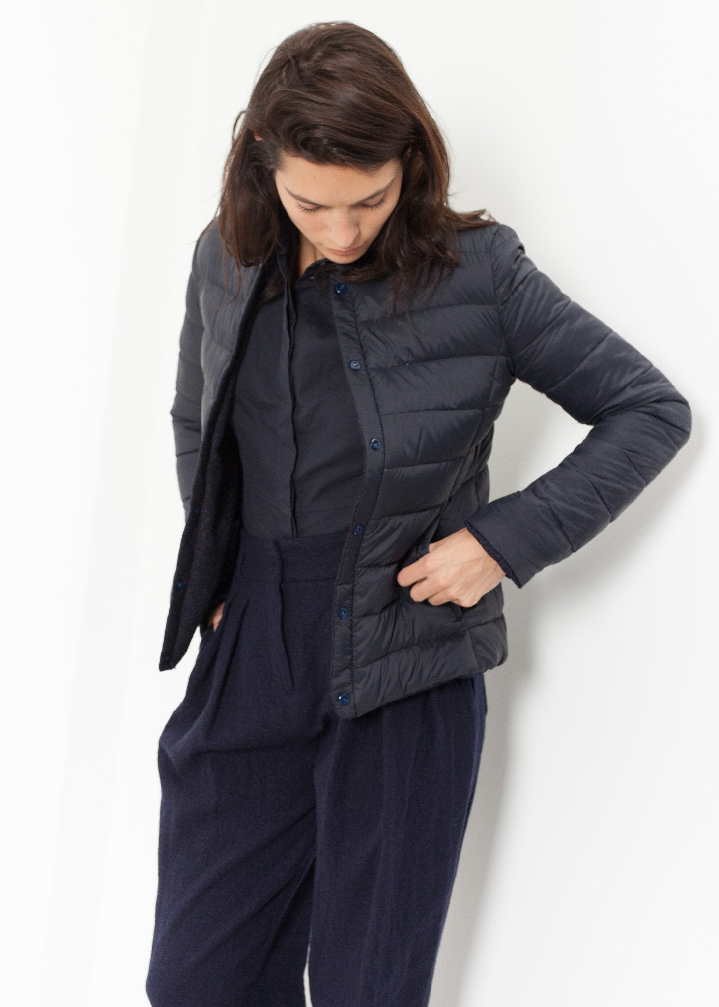 Camelia Reversible Jacket in Navy/Blue right Camelia Reversible Jacket in Navy/Blue