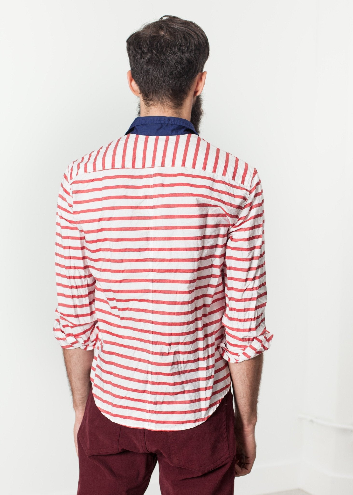 Luke Shirt in Red Stripe - raj