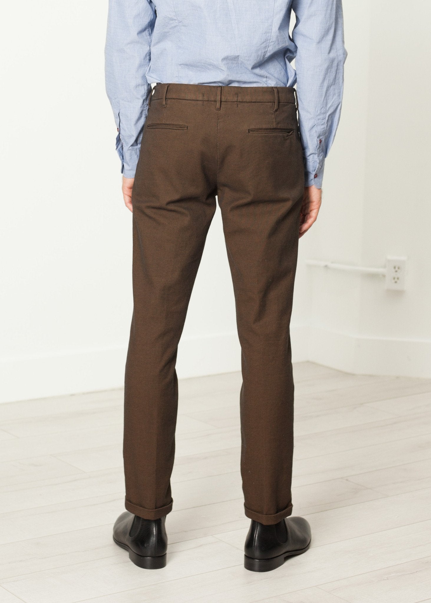 Diamond Weave Trouser in Hazel - raj