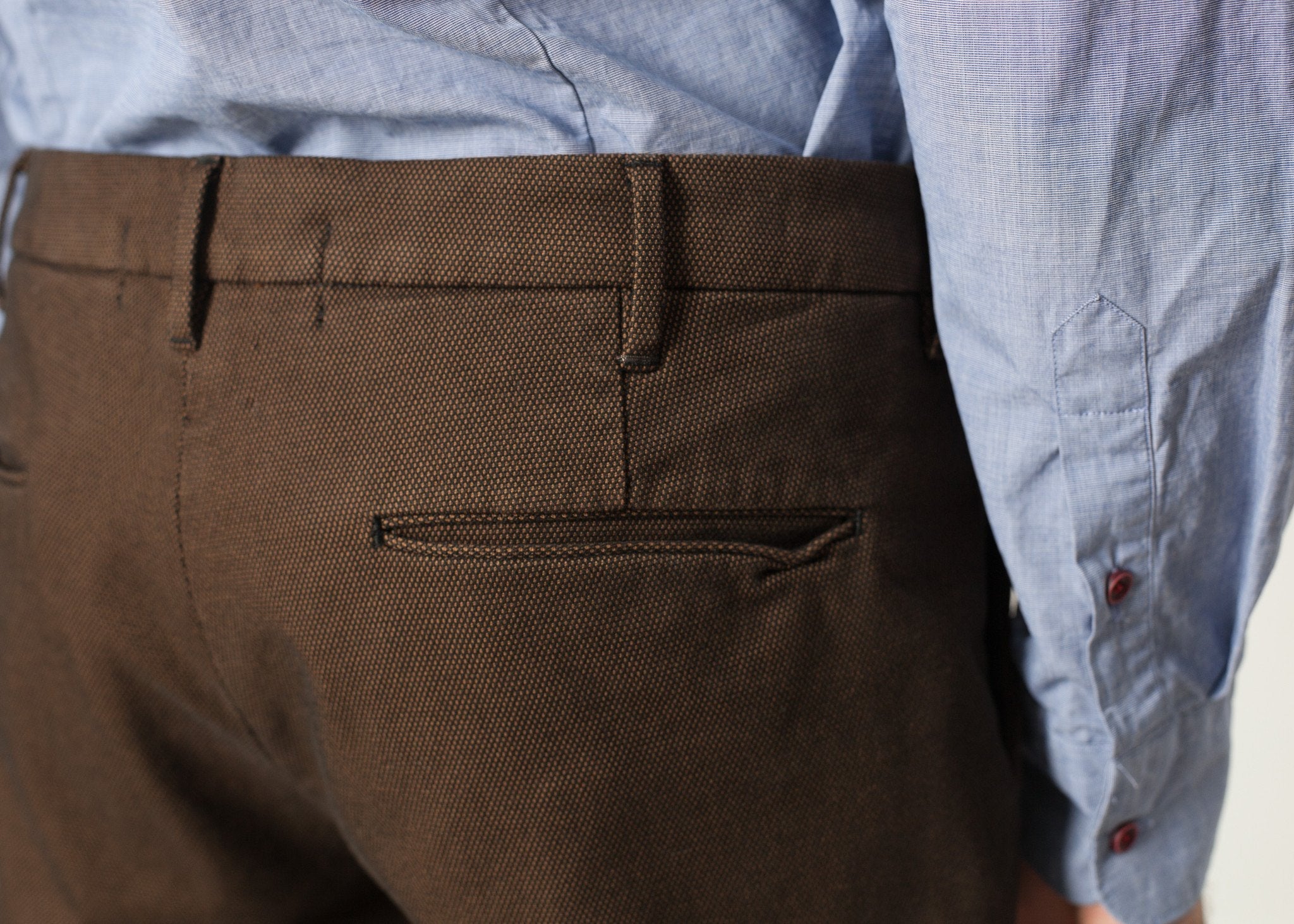 Diamond Weave Trouser in Hazel - raj