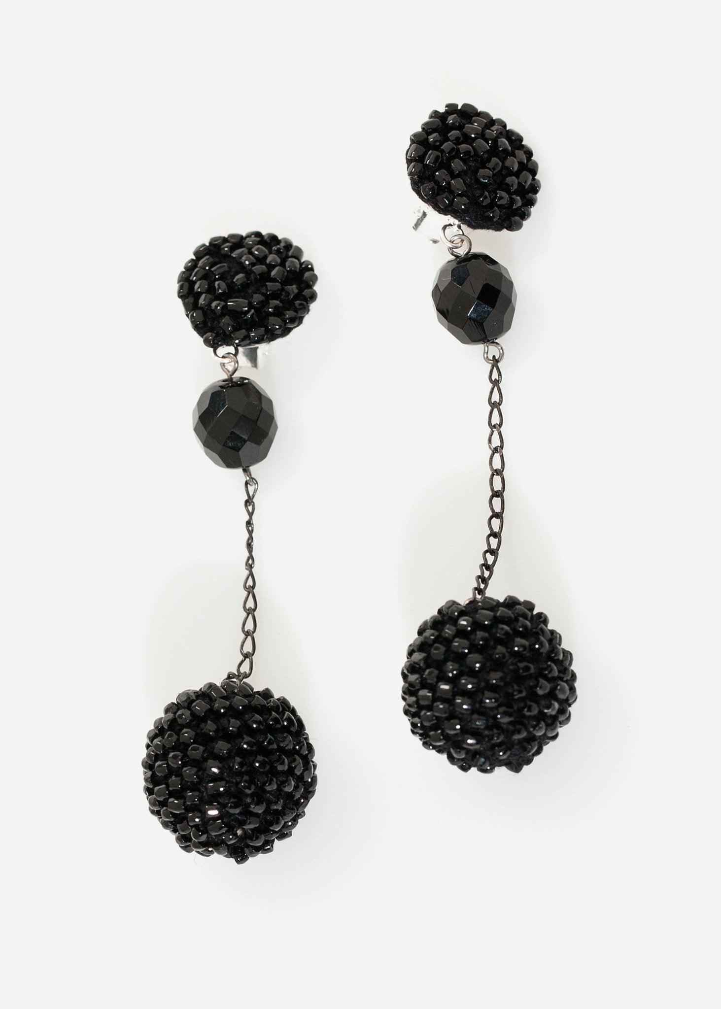 Drop Cluster Earring in Black right Drop Cluster Earring in Black