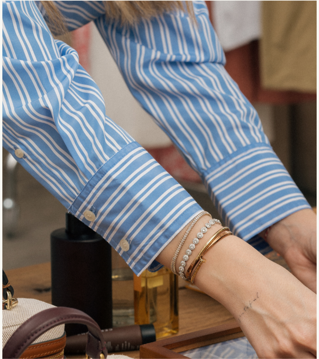 Blue Striped Shirt for Women raj