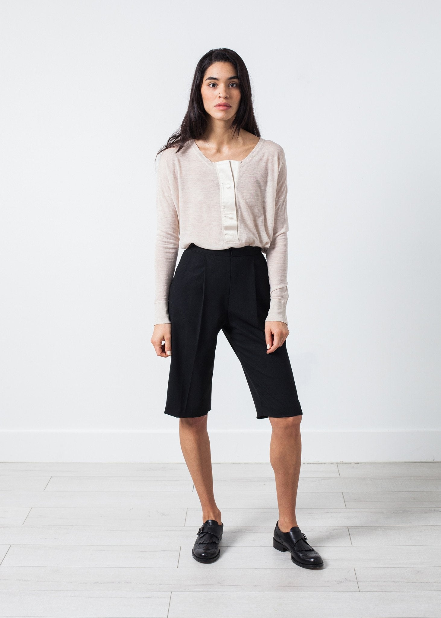Woven Shorts in Black -nadeem