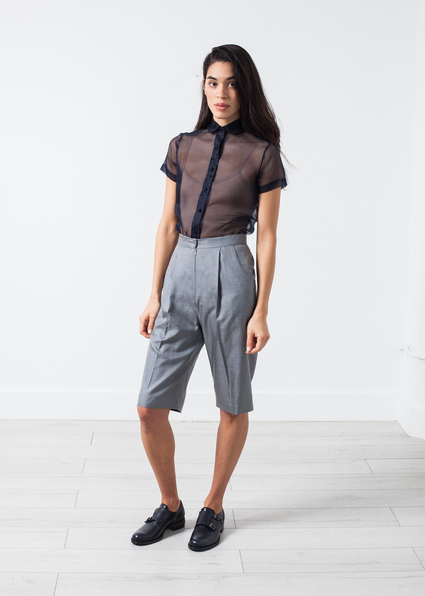 Silk Shorts in Grey -nadeem