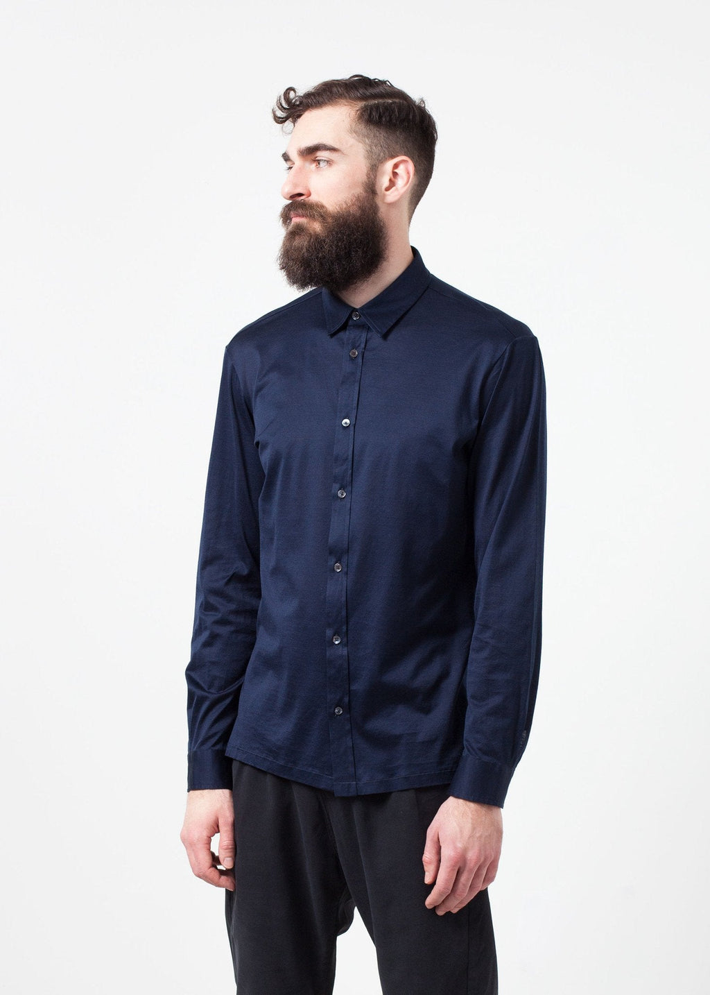 Scotland Button-Up in Navy -nadeem