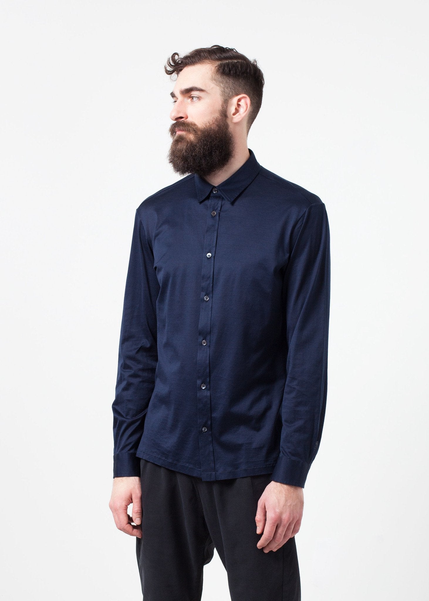 Scotland Button-Up in Navy -nadeem