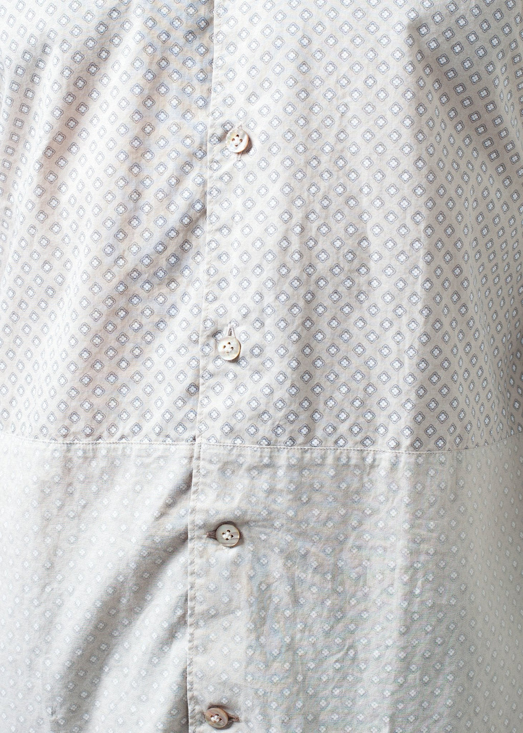 Patterned Button Up in Beige - raj