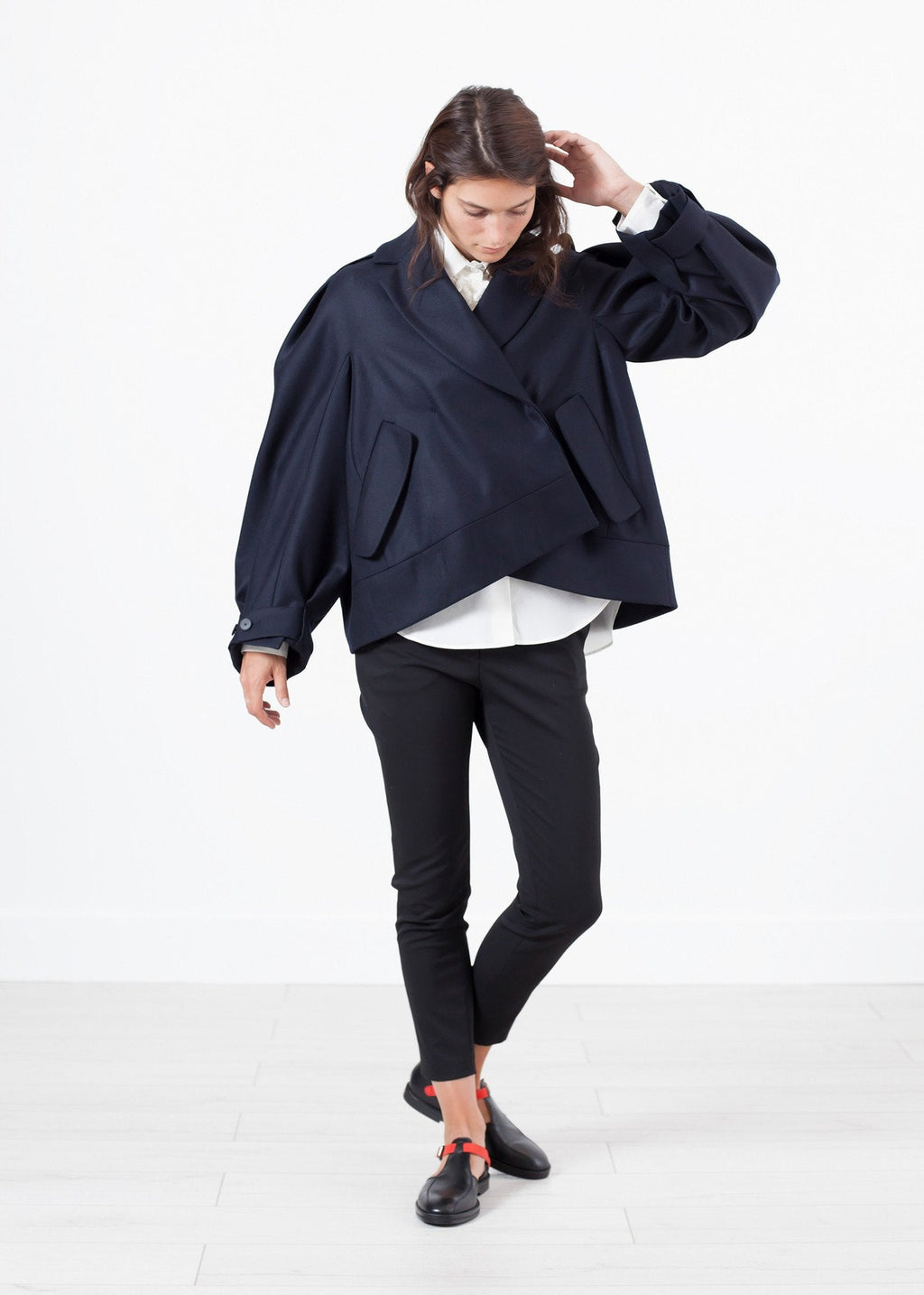 Wool Cocoon Jacket - raj