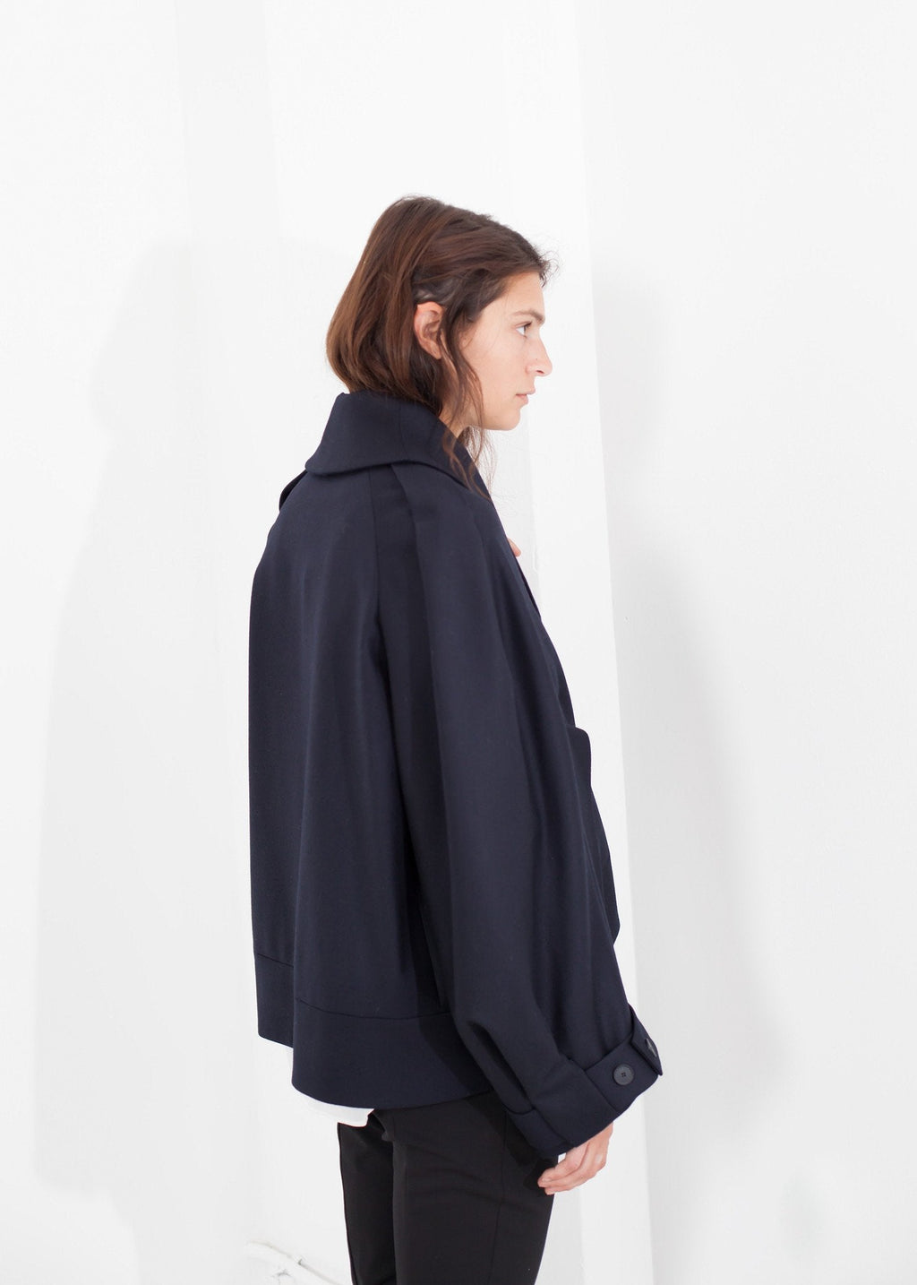 Wool Cocoon Jacket - raj