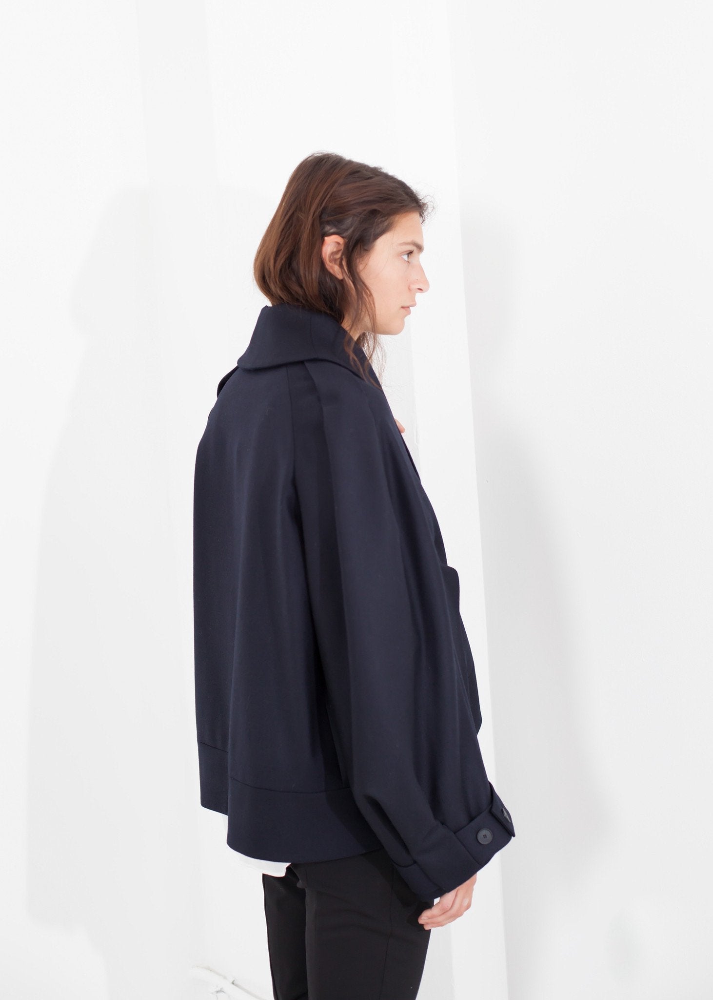 Wool Cocoon Jacket - raj