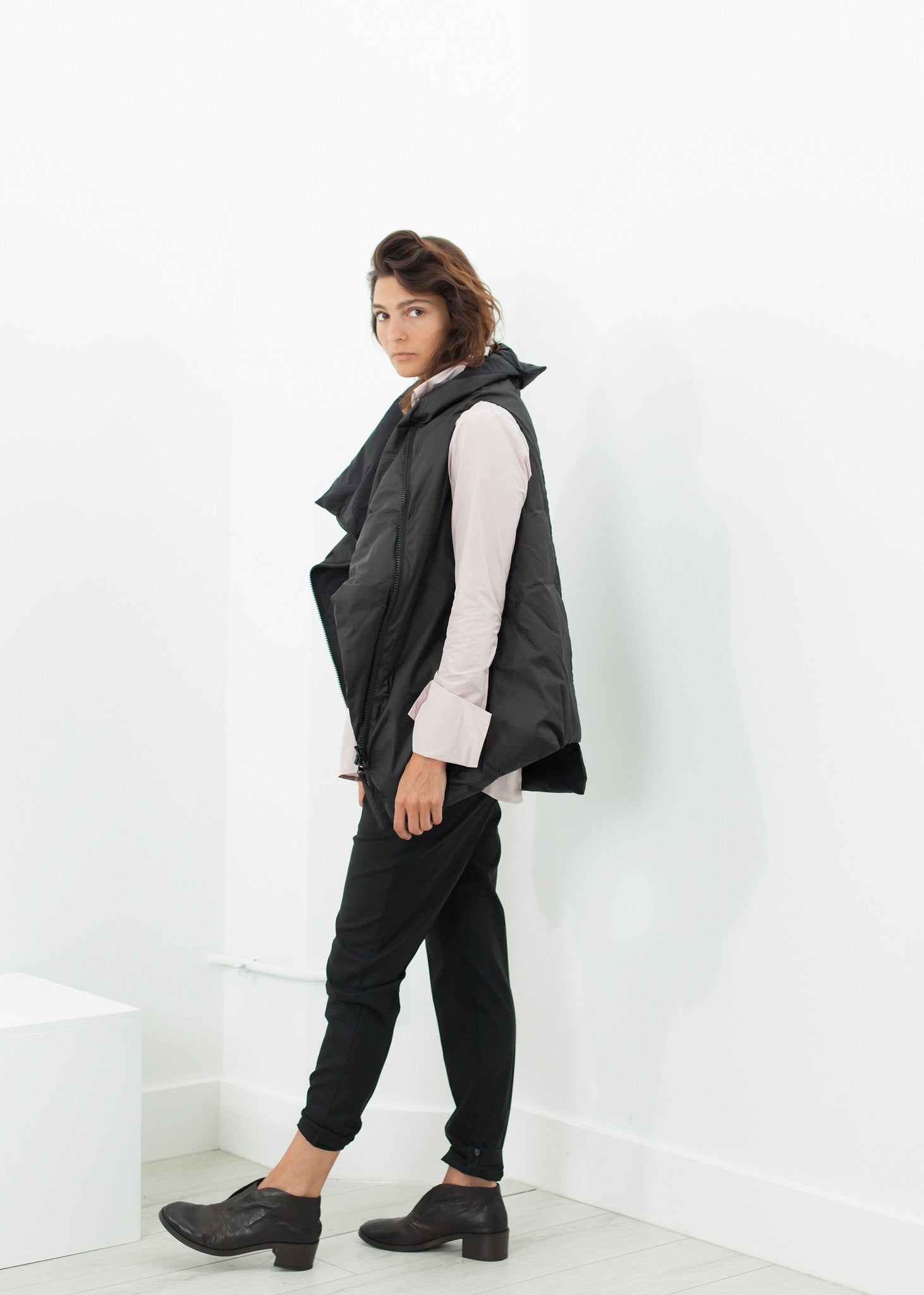 Pointed Collar Blouse in Rose - raj