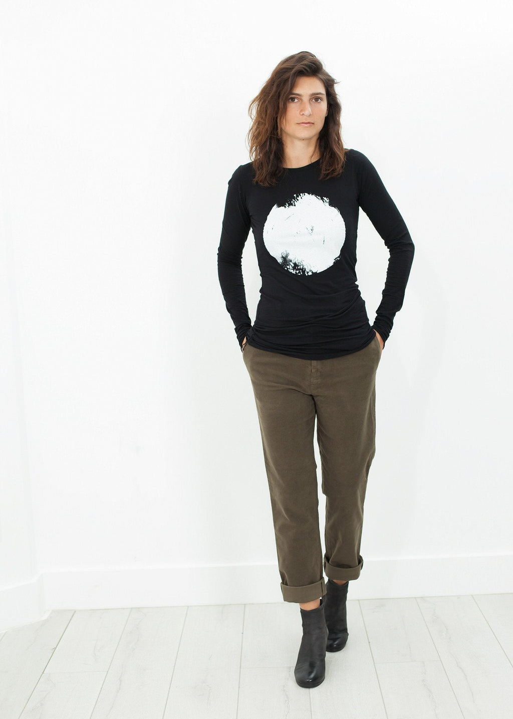 Sueded Cotton Pant in Khaki -nadeem