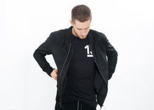 Load image into Gallery viewer, Broken Leather Bomber in Black
