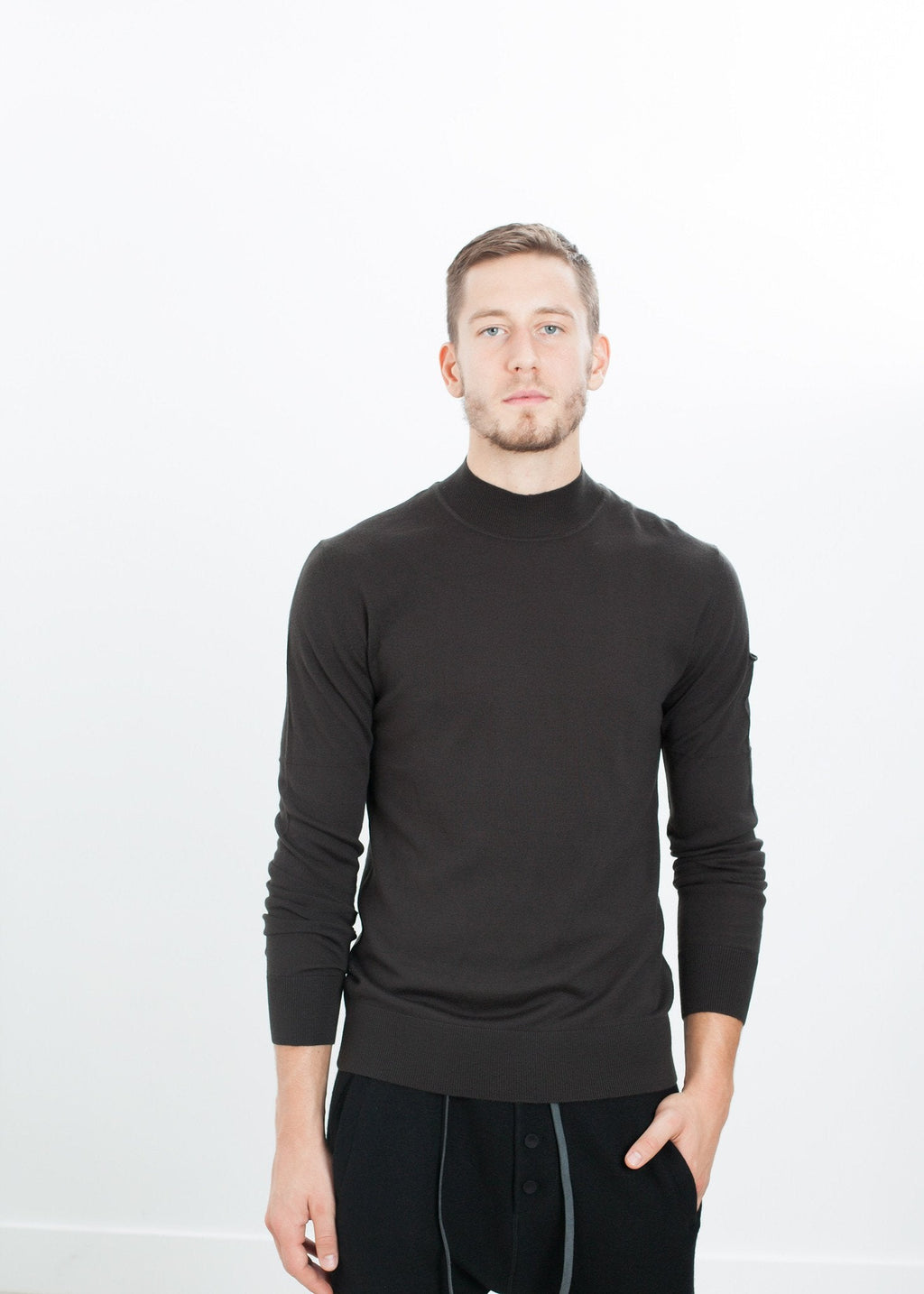 Merino Knit Turtleneck in Cavern -nadeem