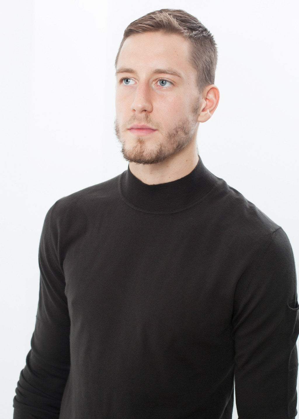 Merino Knit Turtleneck in Cavern - raj