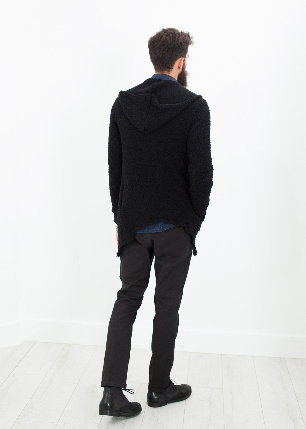 Pill Zip Sweater in Black - raj