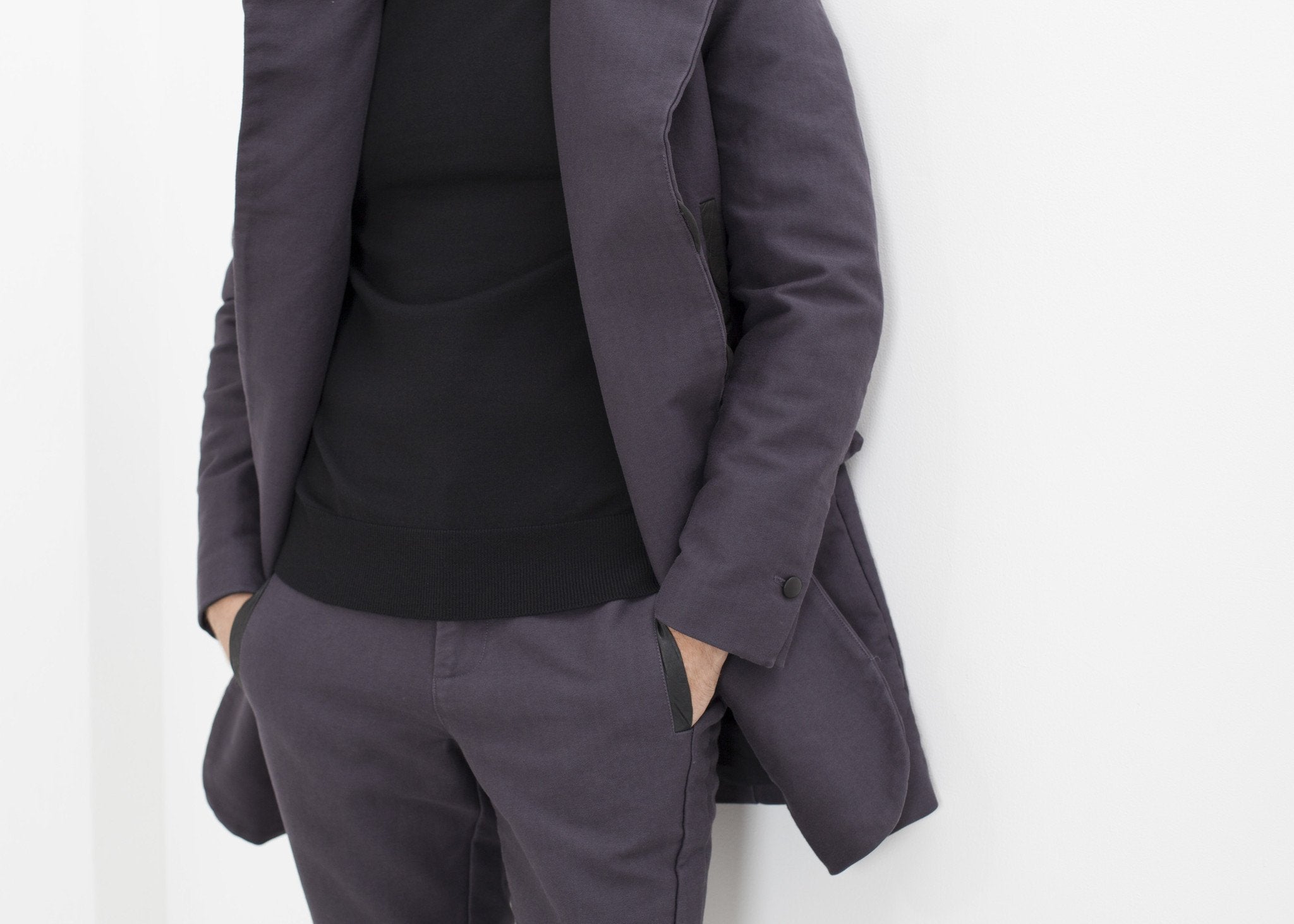 Taban Coat in Phantom - raj