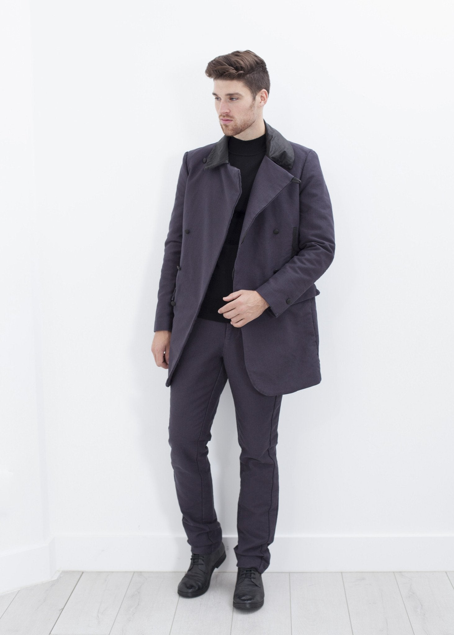 Taban Coat in Phantom - raj