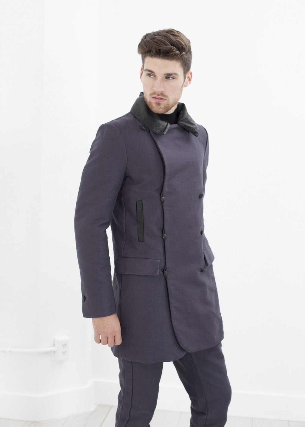 Taban Coat in Phantom - raj