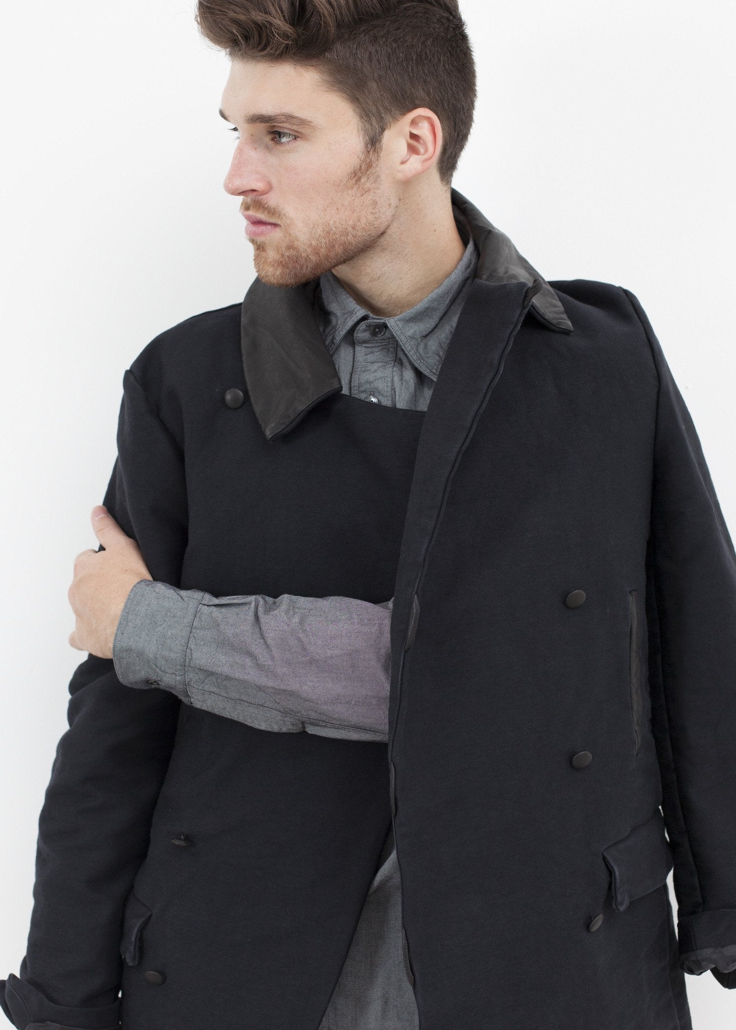 Taban Coat in Black - raj