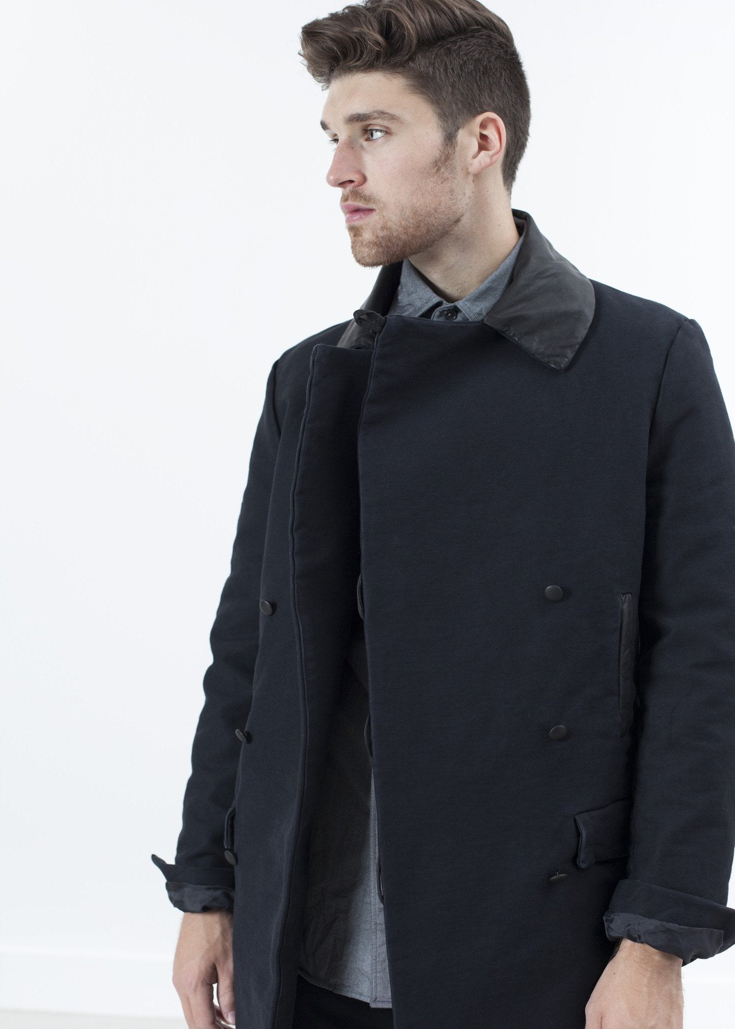 Taban Coat in Black - raj