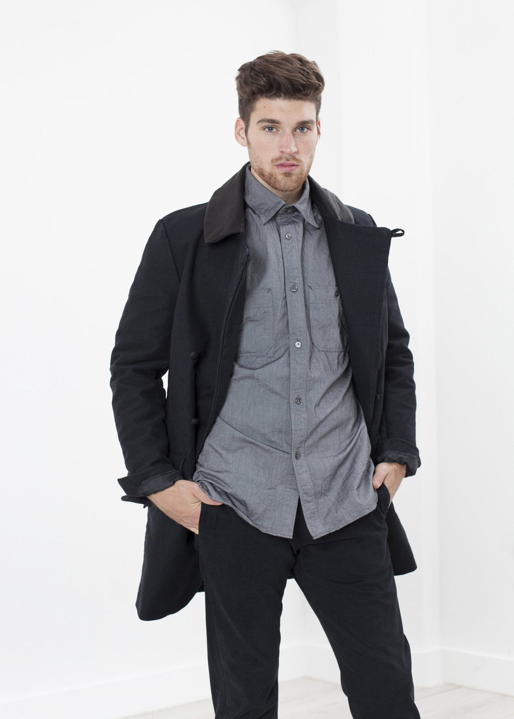 Taban Coat in Black -nadeem