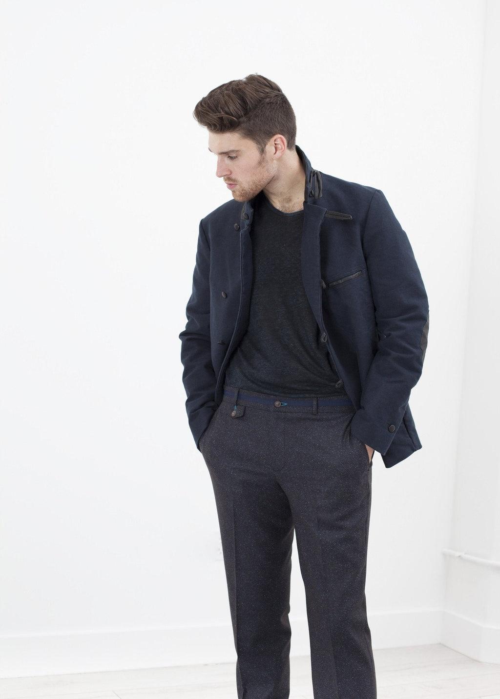 Taurin Jacket in Navy - raj
