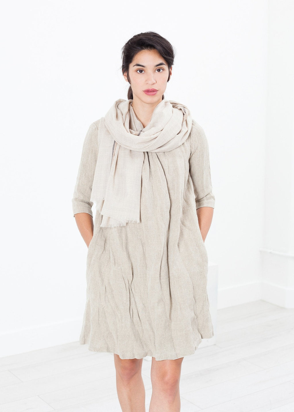 Hemp Dress in Natural - raj