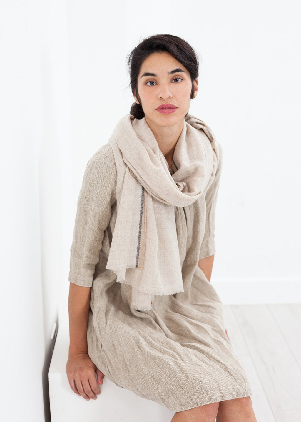 Hemp Dress in Natural - raj