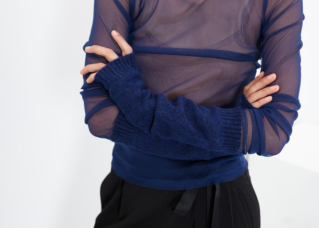 Pikki Mittens in Blue - raj