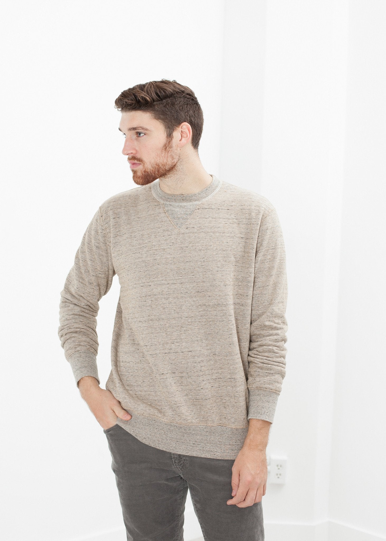 Jeth Sweatshirt in Grey/Rust right Jeth Sweatshirt in Grey/Rust