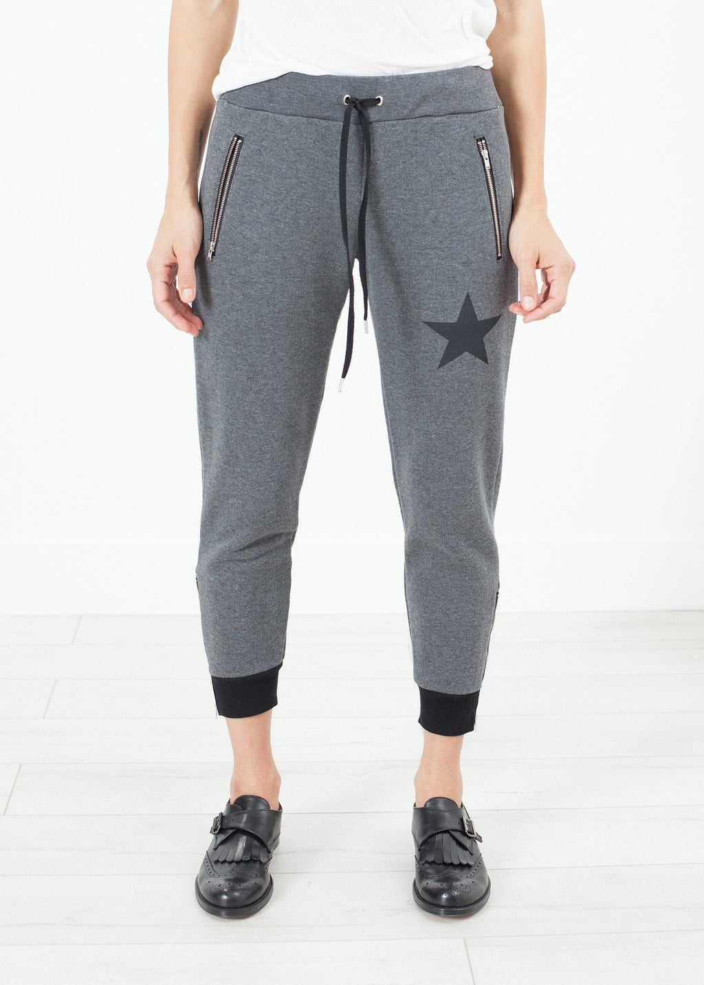 Loopwheeler Star Pant in Grey - raj
