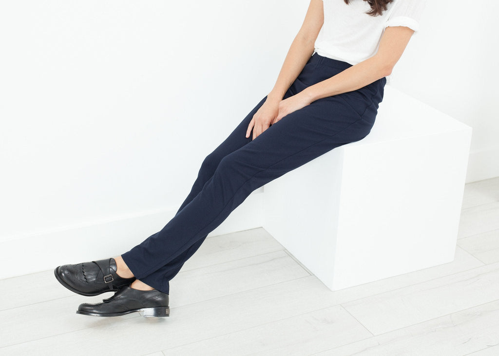 Easy Slim Pant in Navy - raj