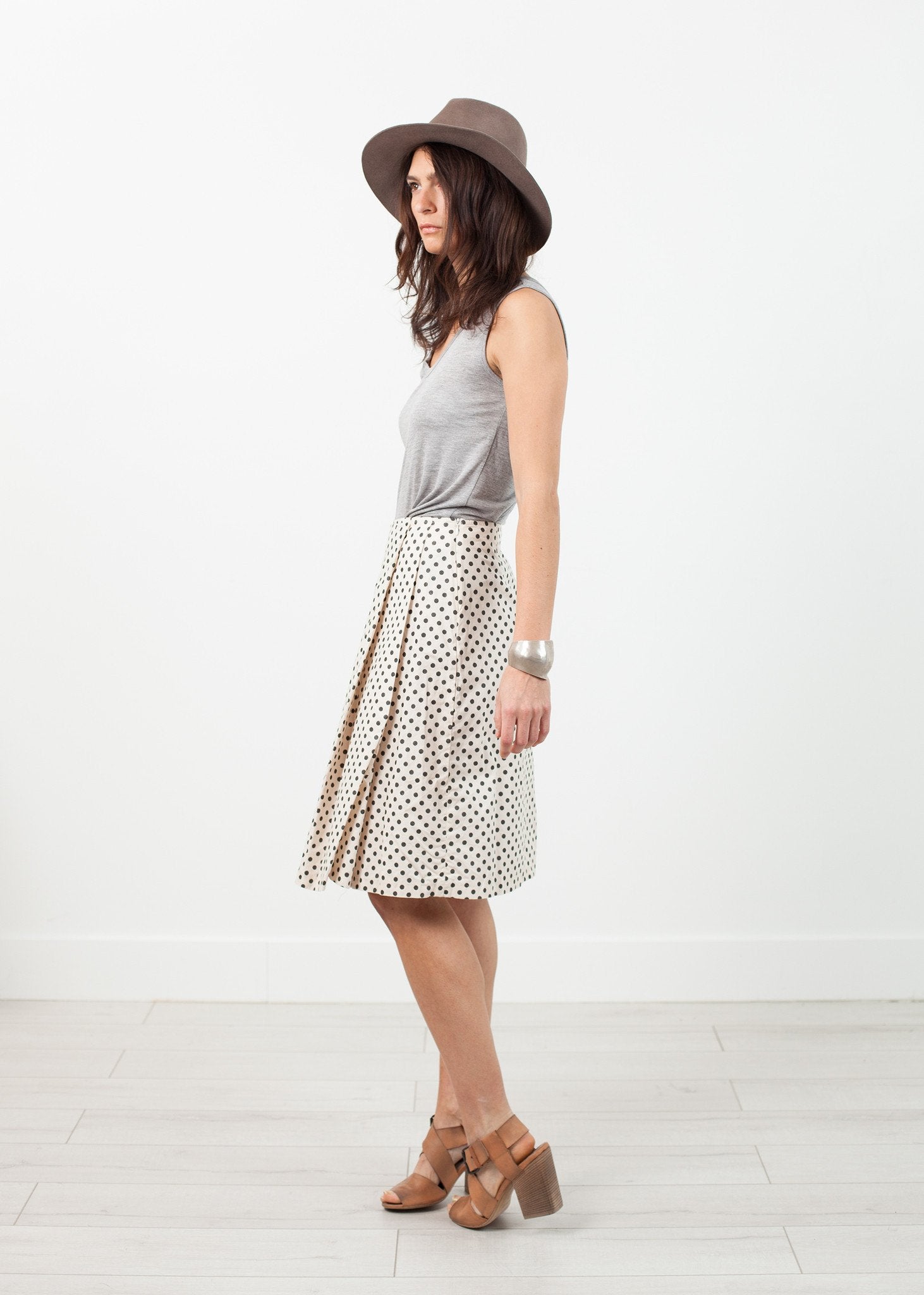 Pleated Skirt in Glitter Dots -nadeem