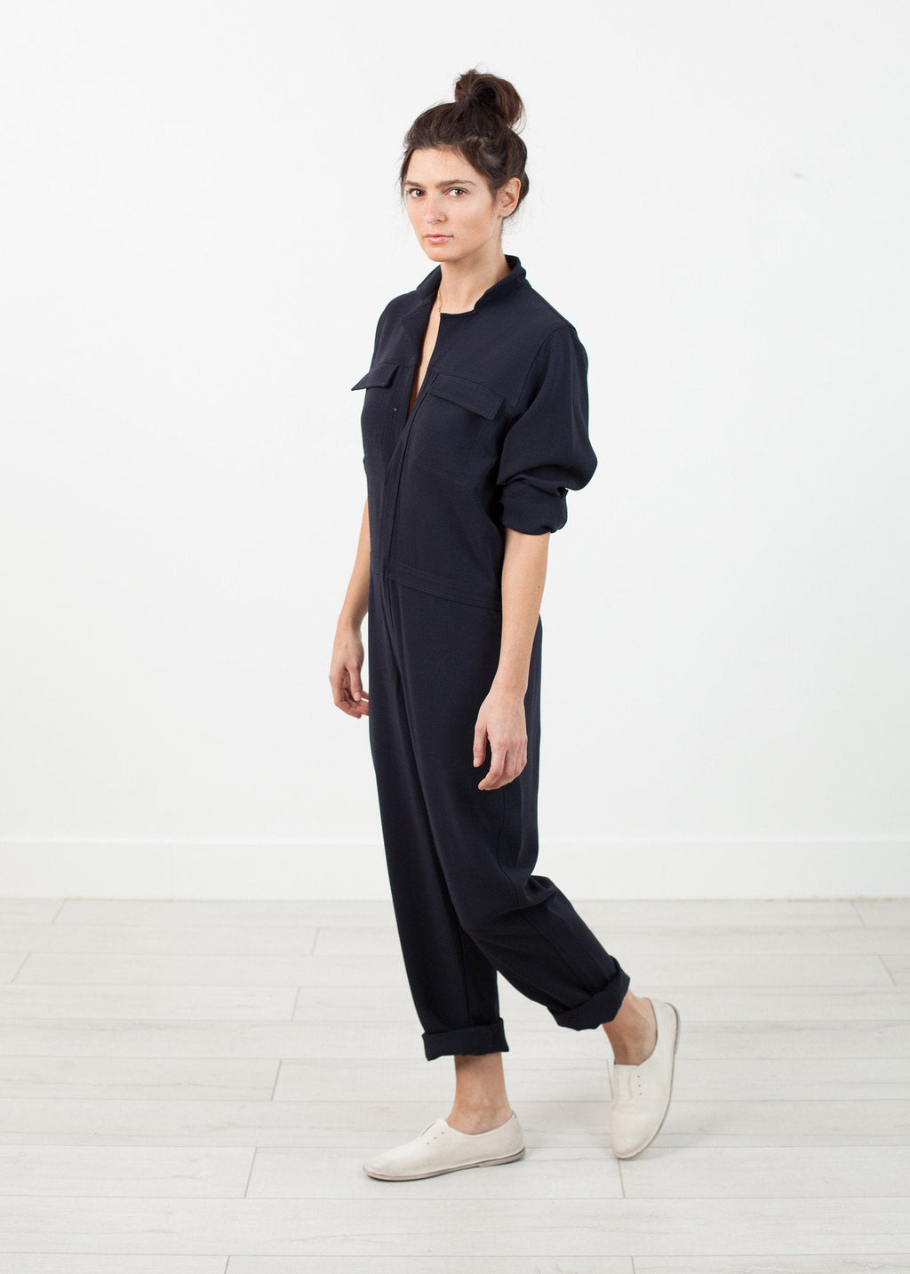 Worker Jumpsuit in Navy -nadeem