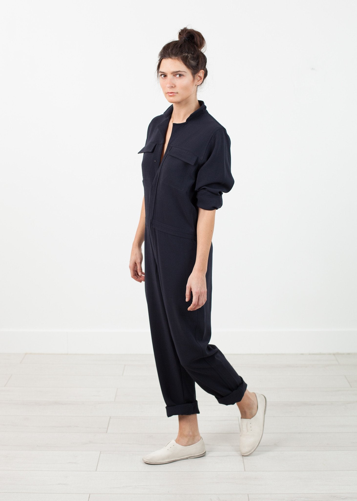 Worker Jumpsuit in Navy -nadeem