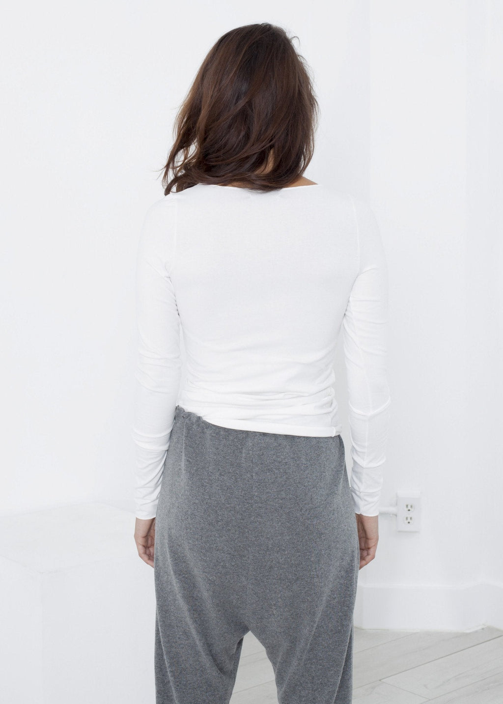 Stretch Tee in Milk - raj