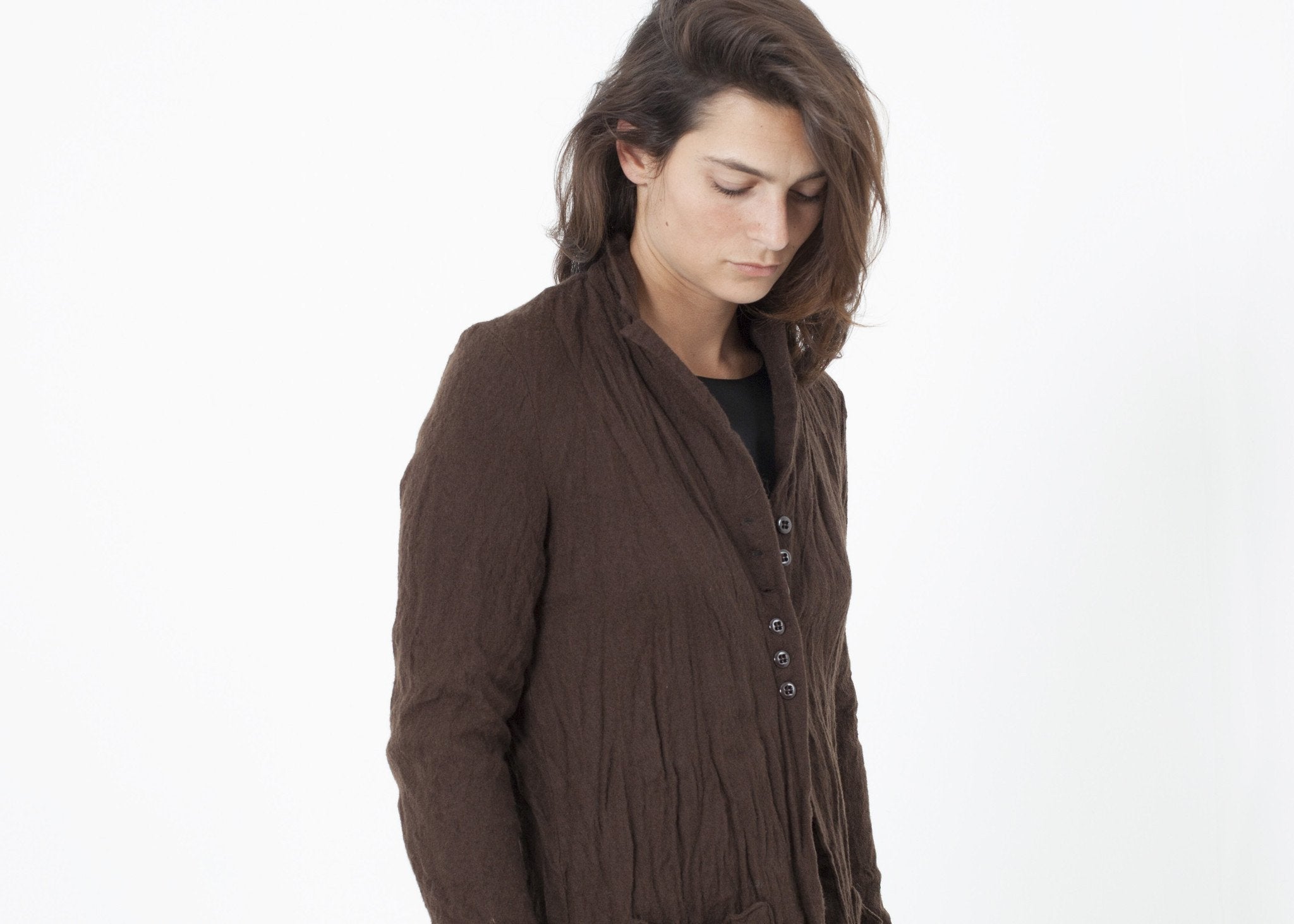 Ghost Wool Jacket in Brown - raj