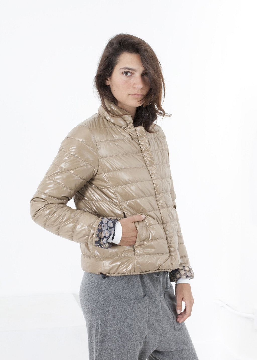 Deione Coat in Graphite Floral - raj
