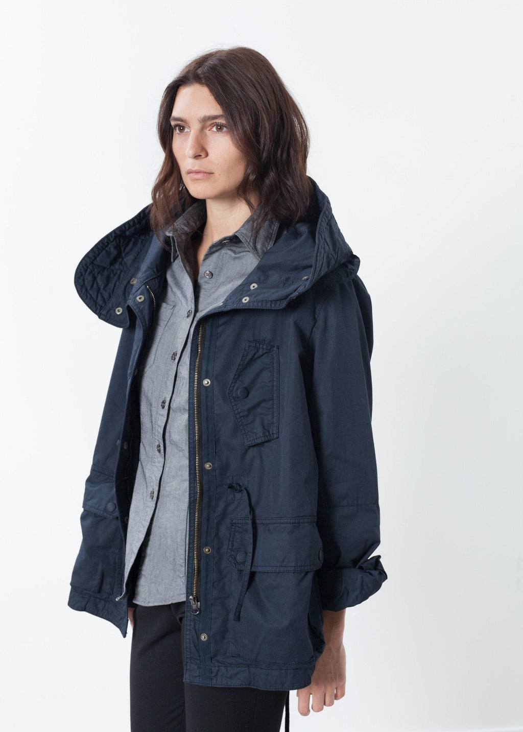 Marquee Coat in Steel - raj