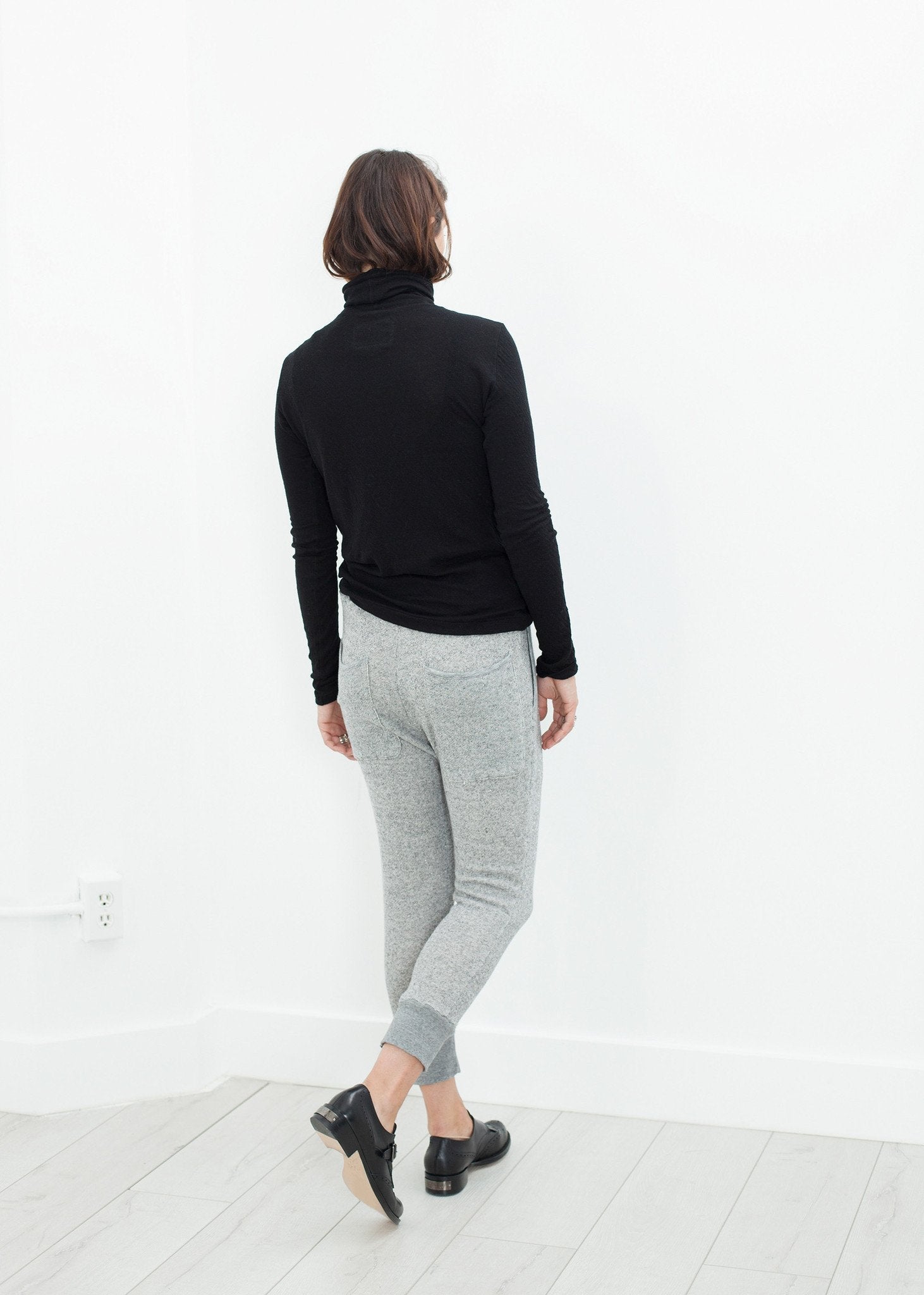 Highsoft Cropped Sweat in Heather Grey - raj