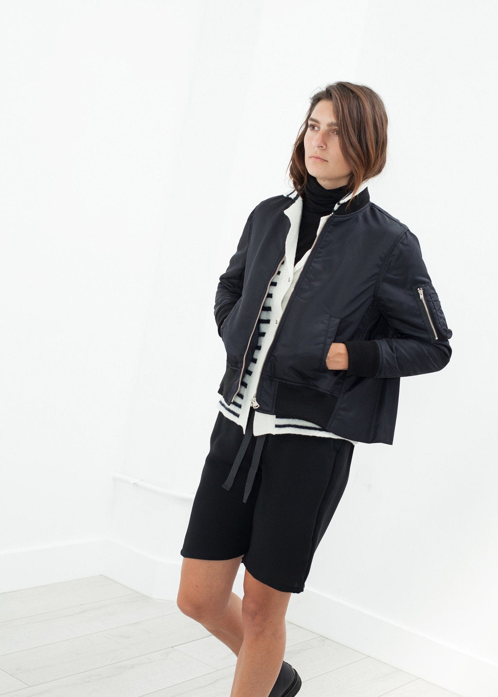 Swing Bomber in Black -nadeem