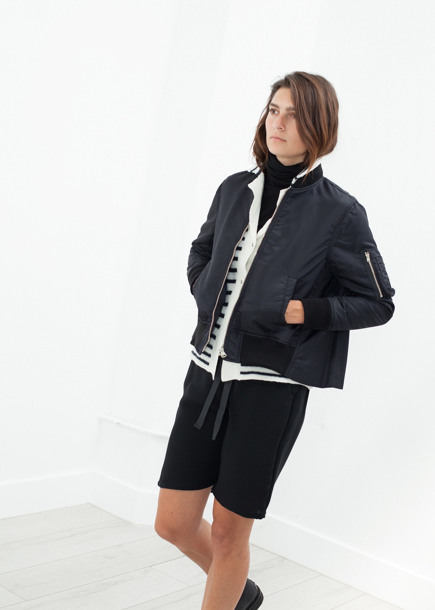 Swing Bomber in Black -nadeem